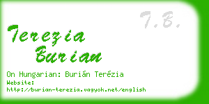 terezia burian business card